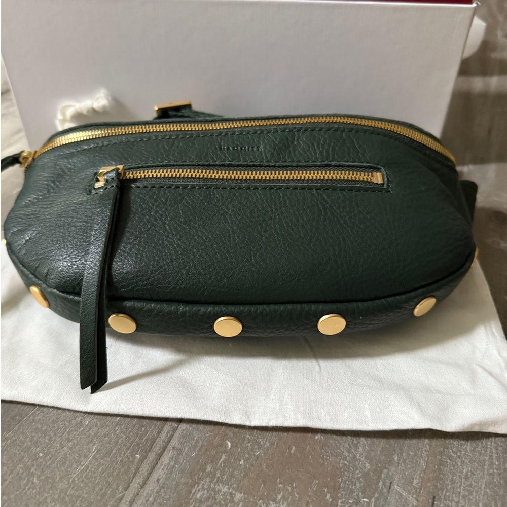 Hammitt dark green Leather Crossbody Belt Bag with Gold Hardware - Picture 2 of 4